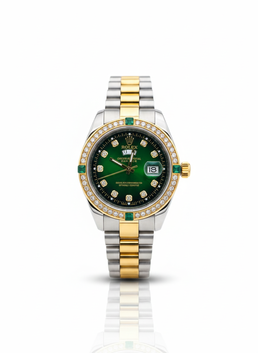 Rolex Watch Diamond stone With Master Lock And Date Day  Working