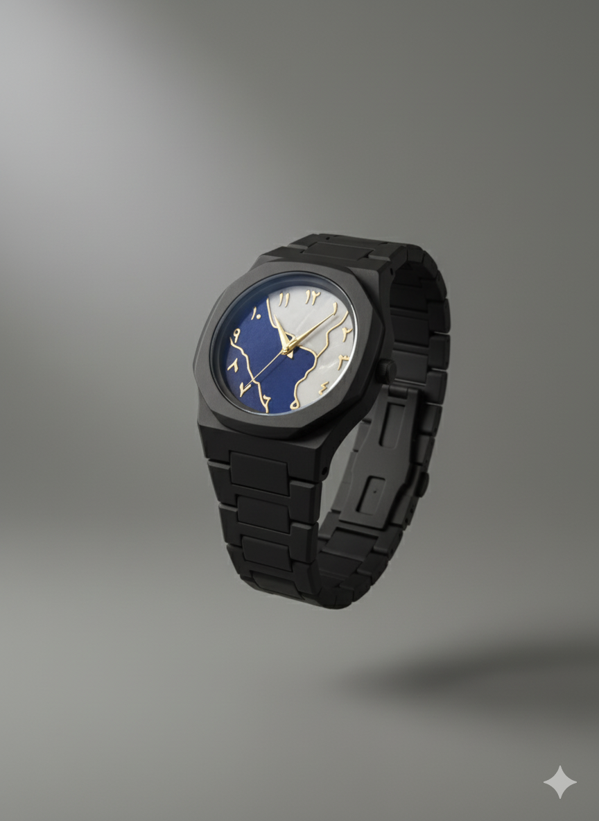 Black Aura Watch – Arabic Dial Double Colour